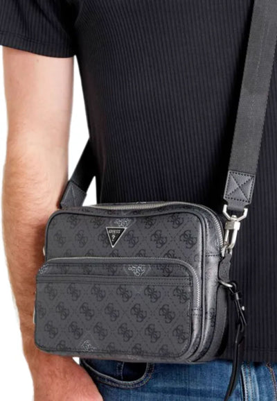 Sac bandoulière Milano à double fermeture Black\White MICTP5428