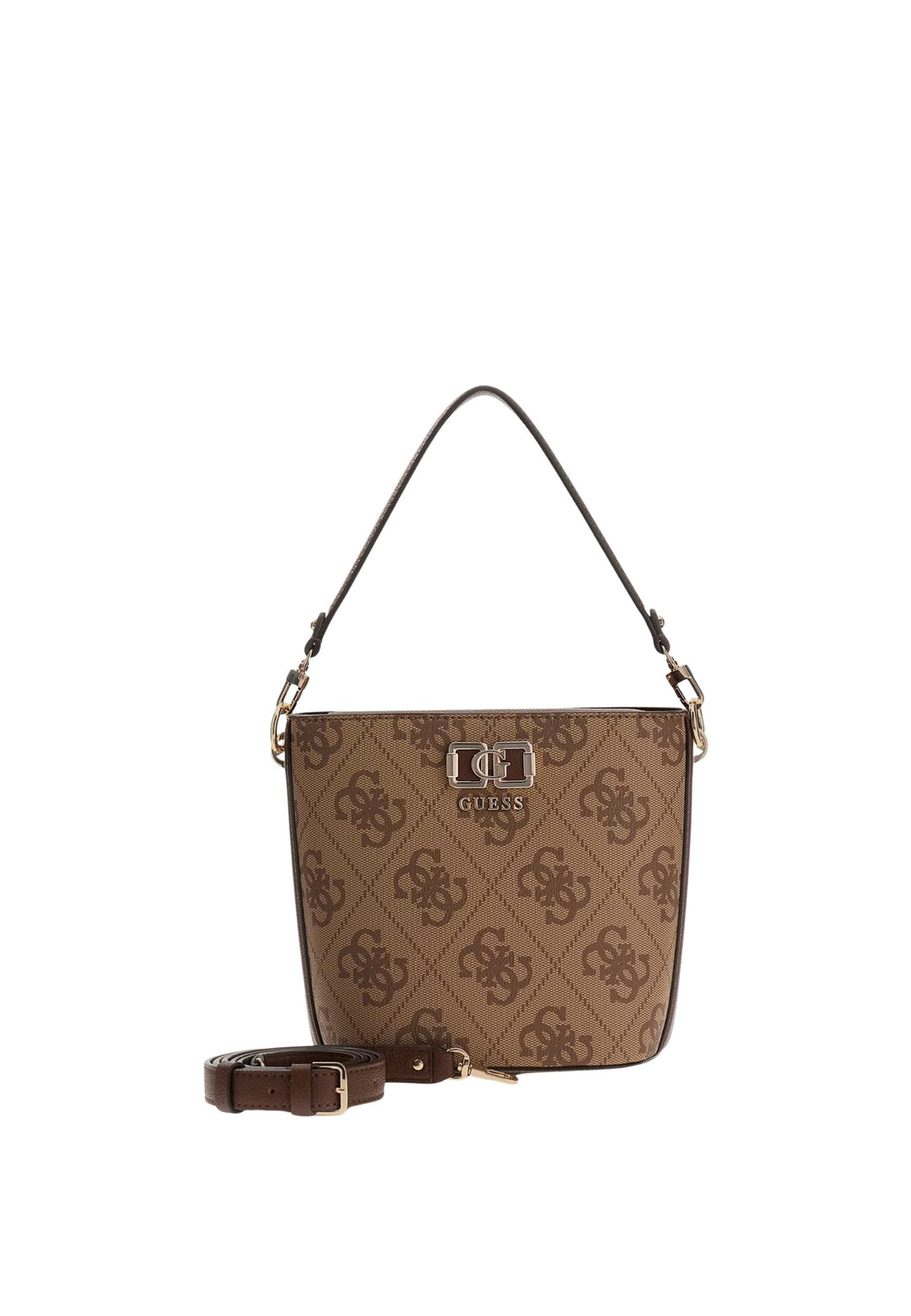 Guess Sacs à main Karnilla Logo Bucket Latte Logo/Brown OS990101