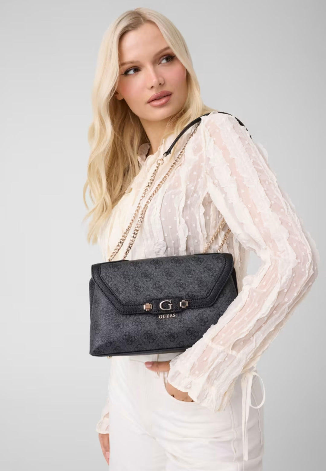 Guess Sac à Rabat Lindsey Coal Logo