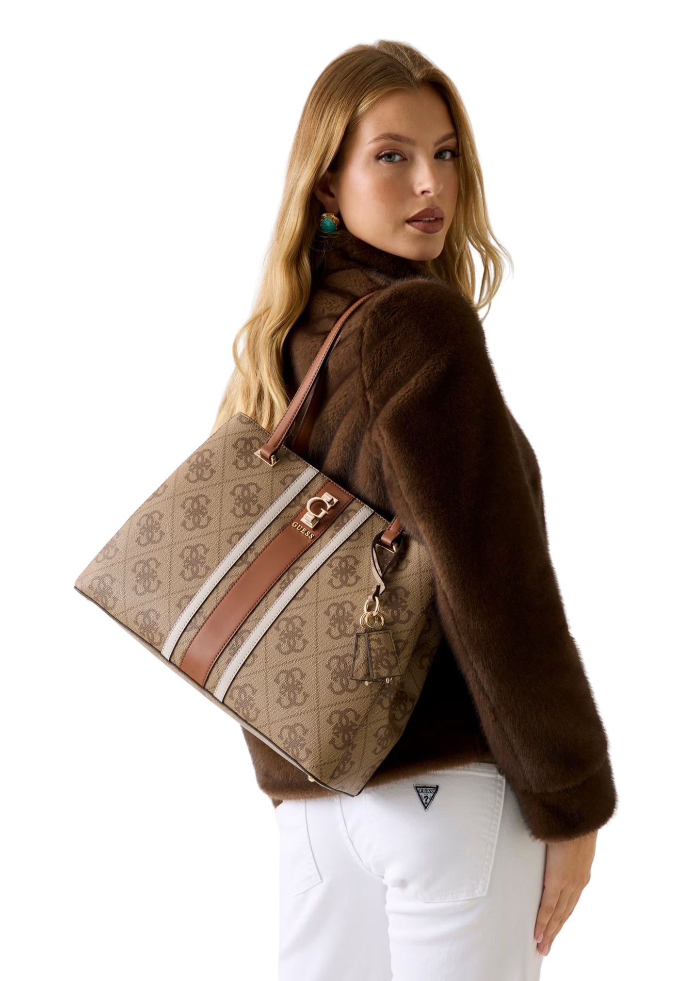 Guess Cabas / Borsa Shopping Latte Logo SO783823