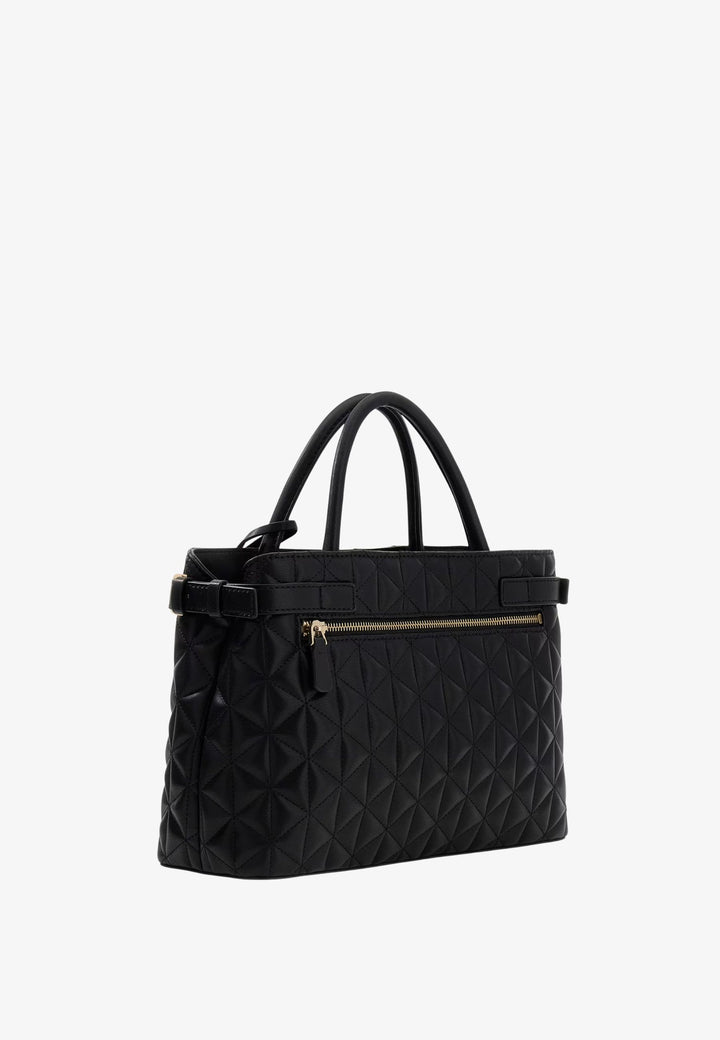 Guess Quilted Handbags Paisleigh Black QG988306