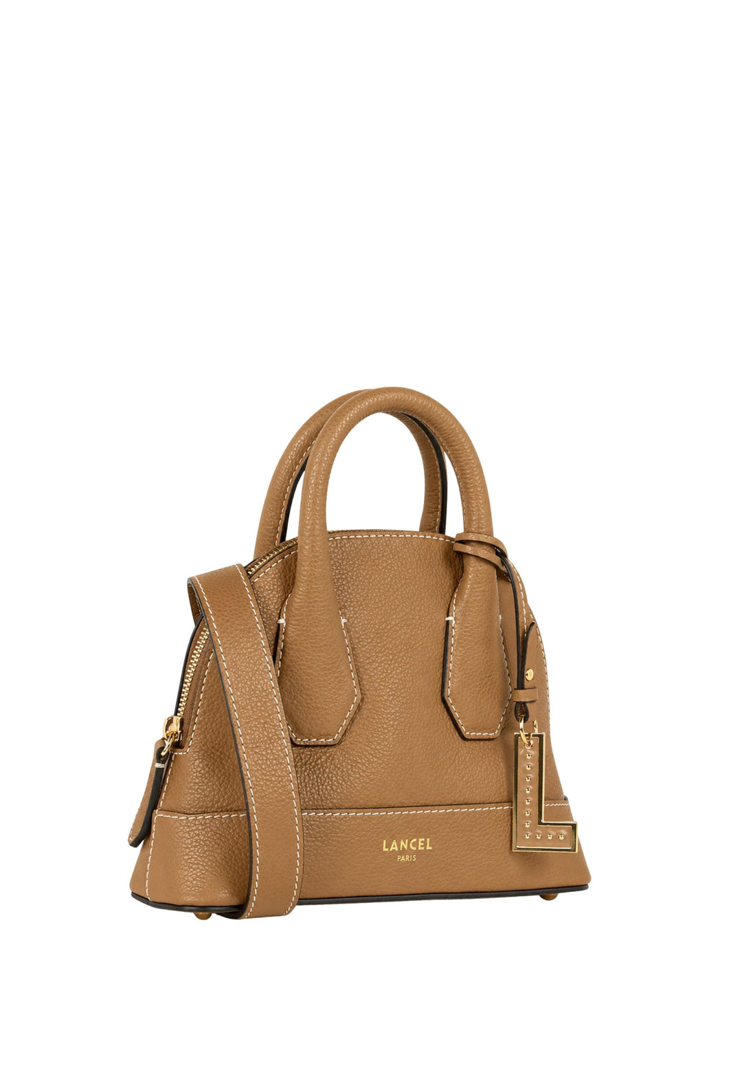 Lancel Belleville Mini torebka Bugatti Skóra Camel