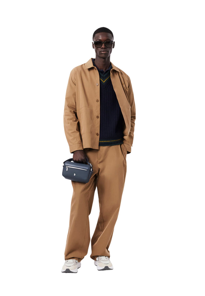 Lacoste Men's Langon Small Messenger Bag Petit Piqué Navy