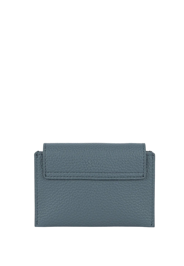 Lancaster Card Holder with Flap and Snap Maya Double KBA 117-010 Frosted Blue