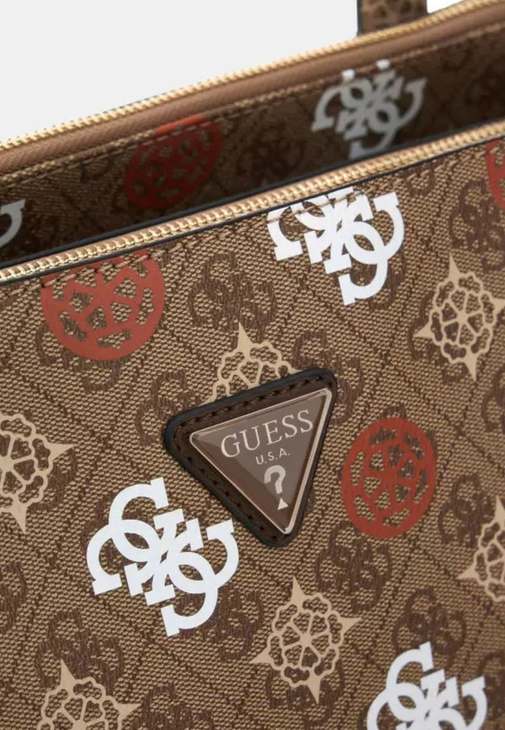 Guess Mala de viagem Eliette Toiletry Tra Latte Logo/Ginger B9315024