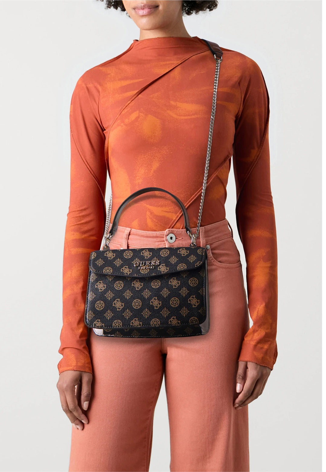 Guess Borsa a tracolla Evelune S Mocha Multi