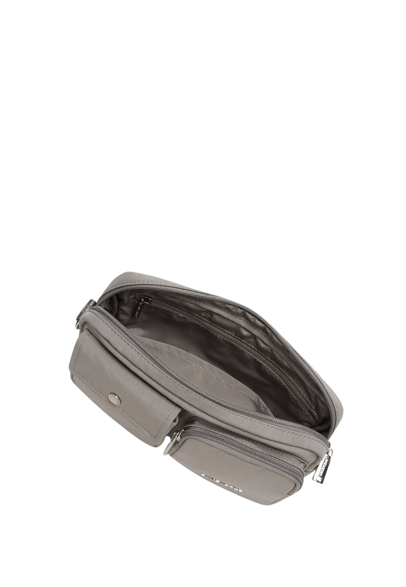 Lancaster Schoudertas met rits Basic Pocket 510-91 Donker Kiezel