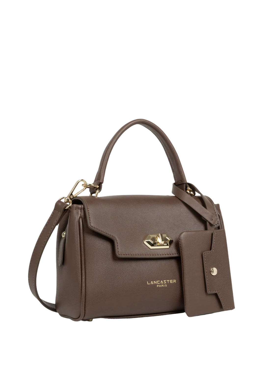 Lancaster Tas met klep Mademoiselle Grace Leer Bruin