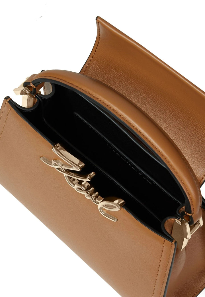 Karl Lagerfeld Sac Bandoulière Signature Mini Cuir Caramel