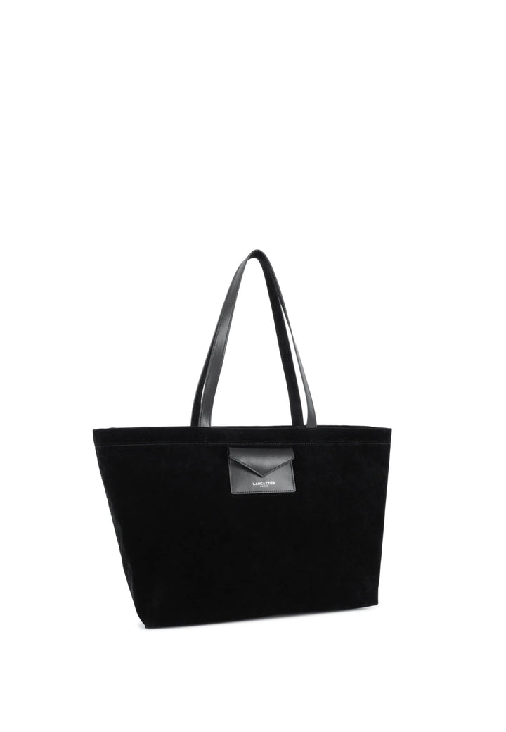 Lancaster Tote bag shoulder Zip L Suede KBA 518-063 Black