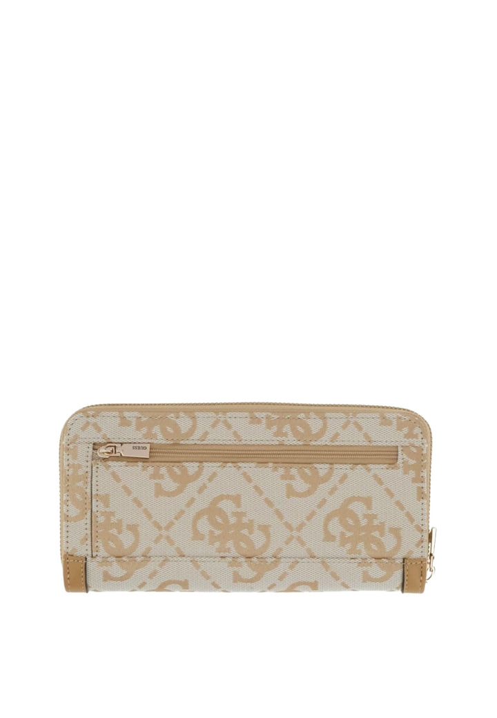 Guess Cestovní peněženka Audrey Grand Monogramme béžové logo