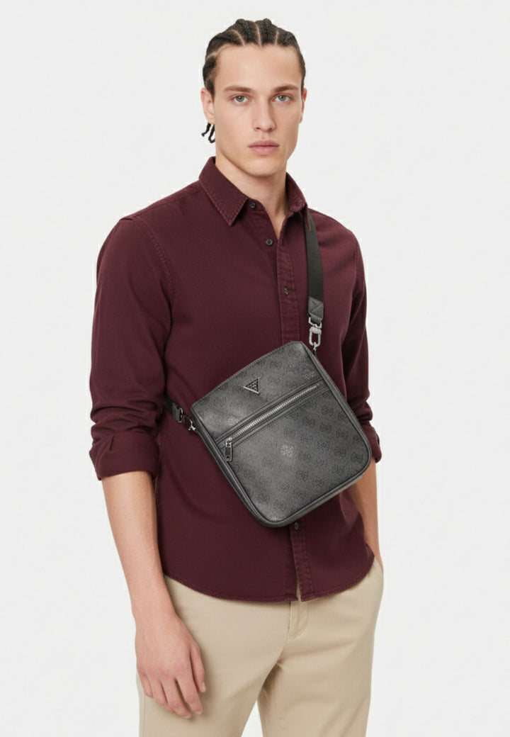 Guess Mochila Milano Crossbody Dou Negro\Blanco MICTP5417