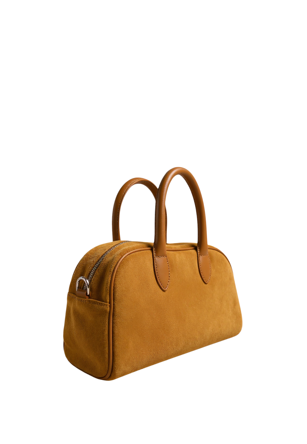 Lancaster Sac à main bowling Zippé M Suède 480-085 Camel