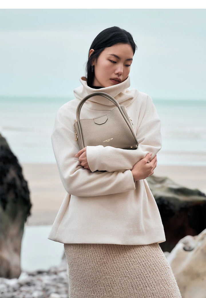 Lancaster Sac à main Aimantée S Ida Double 470-83 Galet - In - Or