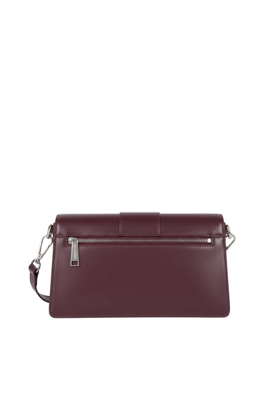 Lancaster Flap crossbody bag with clasp Paris Ily 531-017 Bordeaux