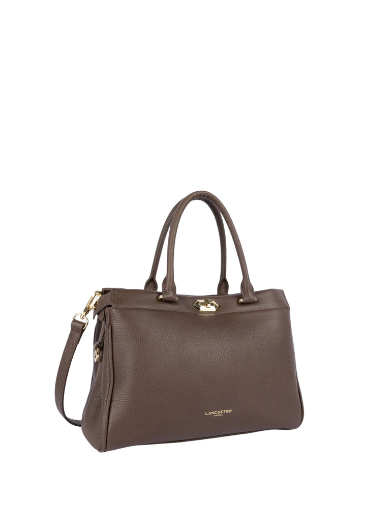 Lancaster Torba na ramię z zapięciem Mademoiselle ROMY 572-107 Brązowa