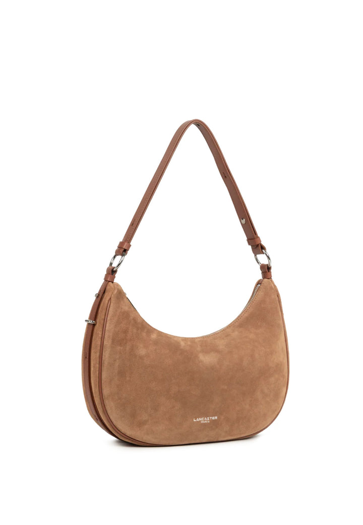 Lancaster Tasche Umhängetasche mit Reißverschluss L Wildleder 480-082 Kamel