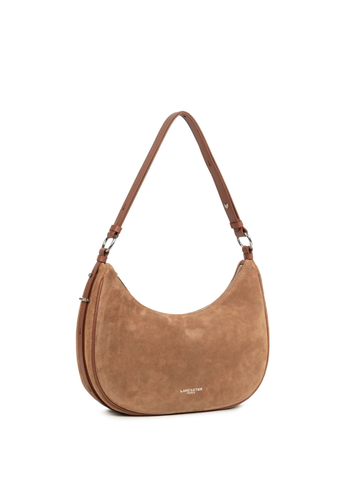 Lancaster Sac besace Zippé L Suède 480-082 Camel
