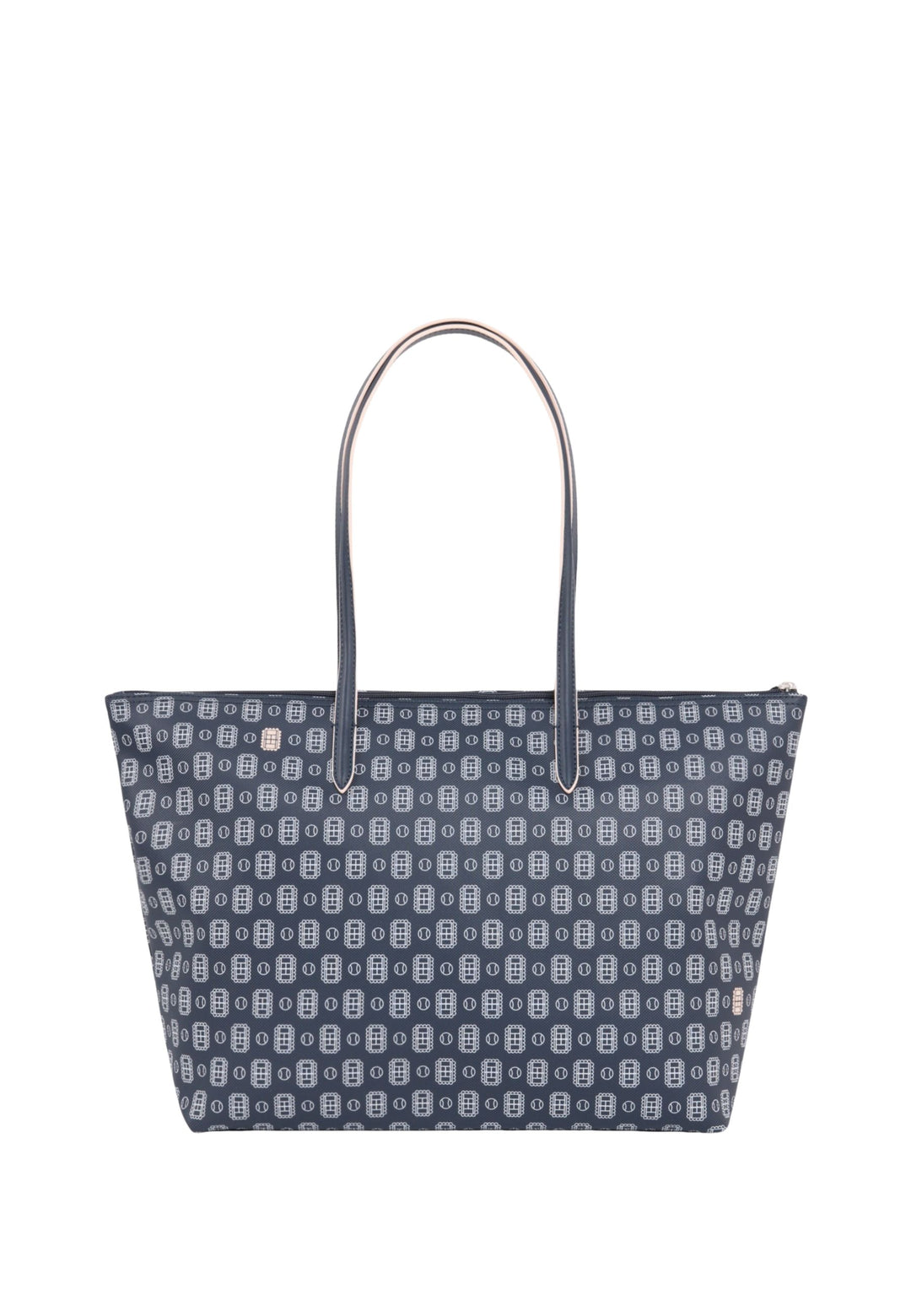 Lacoste Grand sac cabas L.12.12 Concept imprimé Marine Sombre Farine