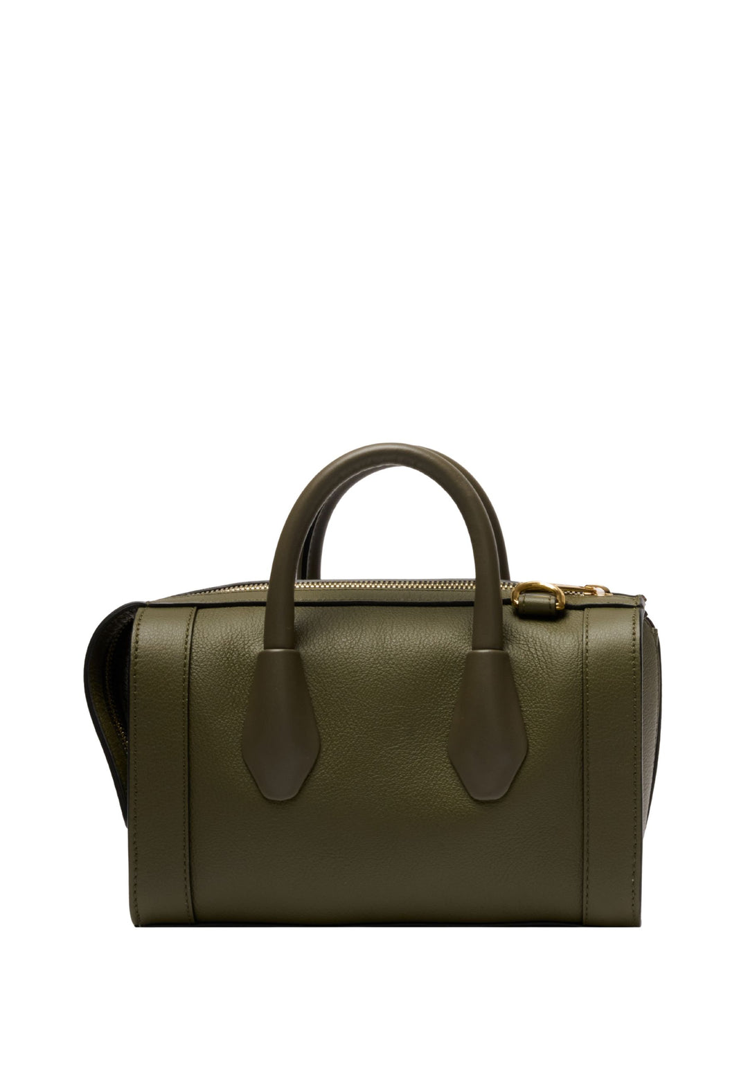 Lancel BCBG Mini Bowling Bag Leather Khaki