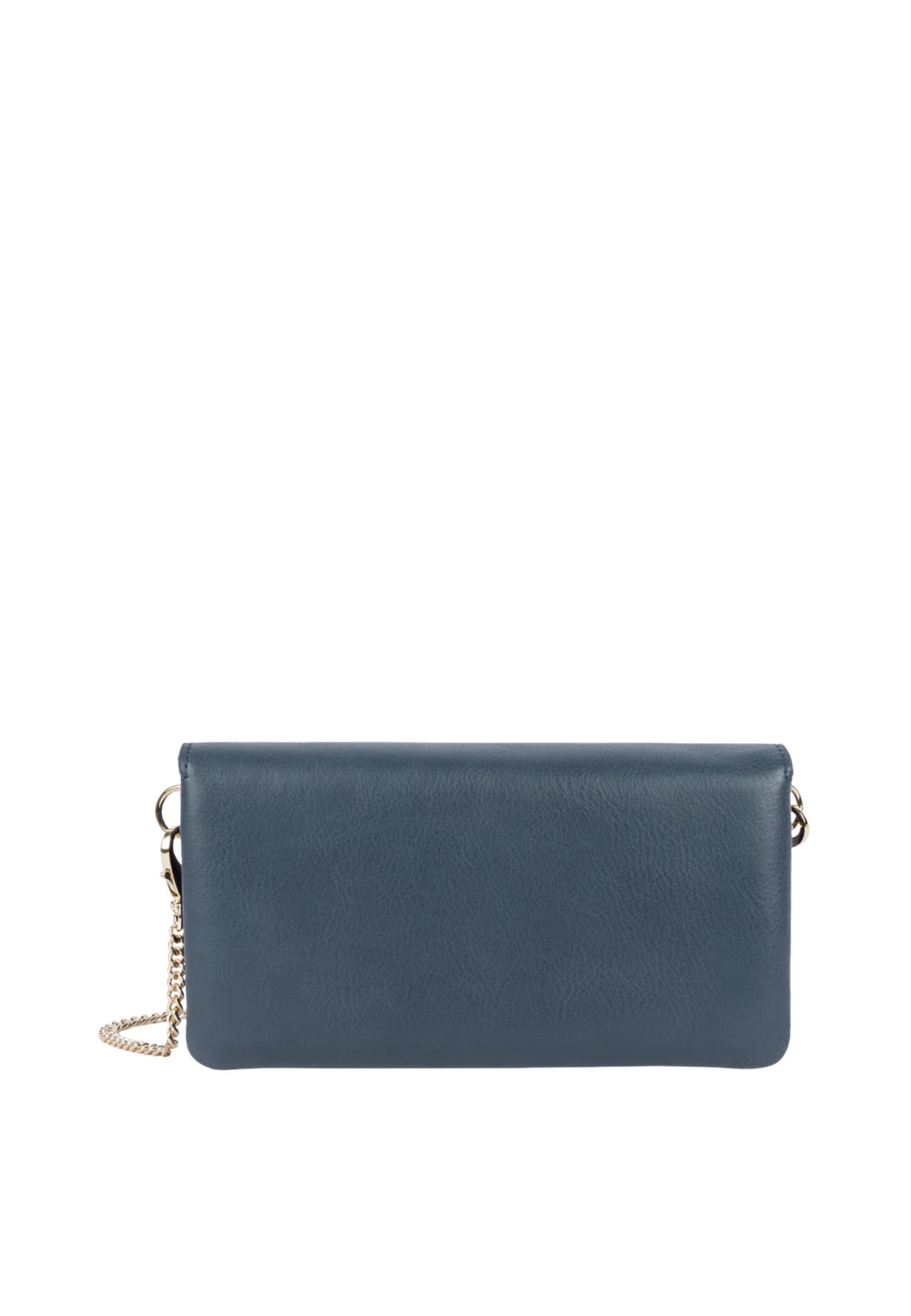 Pochette con patta e bottone a pressione S Mademoiselle Grace 172-32 Blu Mare