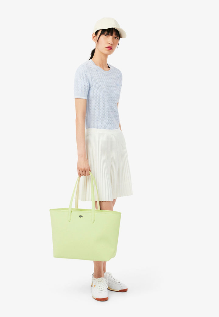 Lacoste Anna Zip Tote Bag Sencha Powder