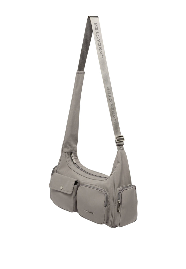 Lancaster Umhängetasche Zippé Basic Pocket 510-92 Dunkler Kiesel