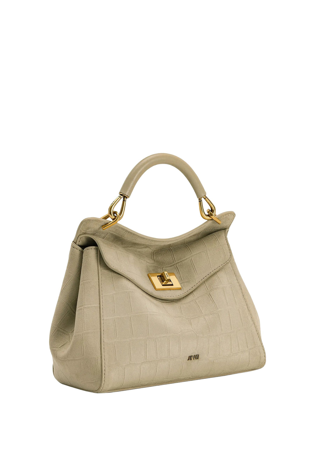 JW PEI Sac à main Lucia Croco Faux Suede Light Beige