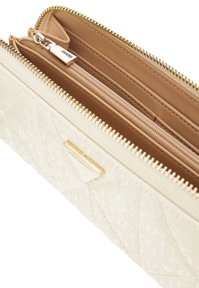 Guess Compagno / Portafoglio Betula Slg Small Zip Bianco GG9663146