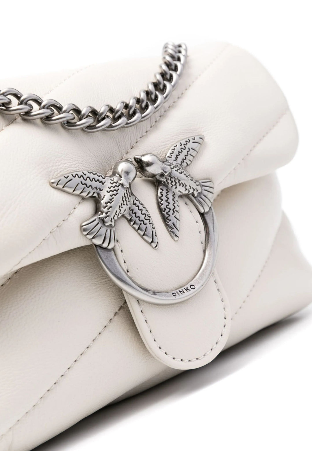 Pinko Borsa a Patta Love Puff Baby Cl Pecora Nappa Bianca A0F2Z14O