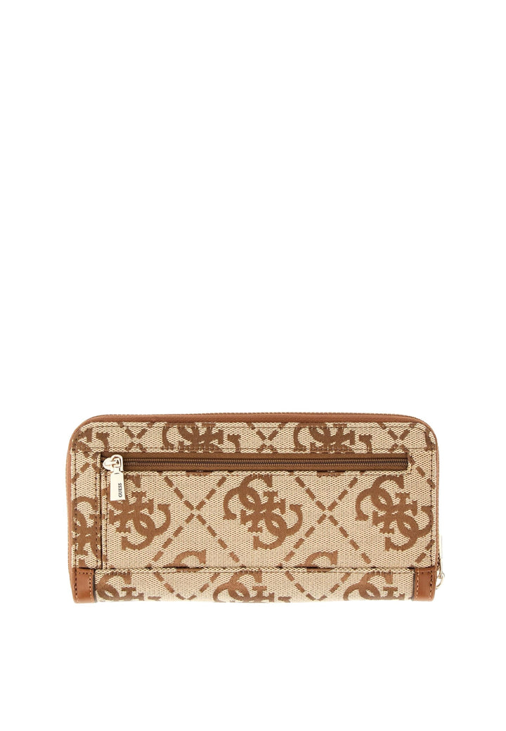 Guess Cestovní peněženka Audrey Grand Monogramme Latte Logo