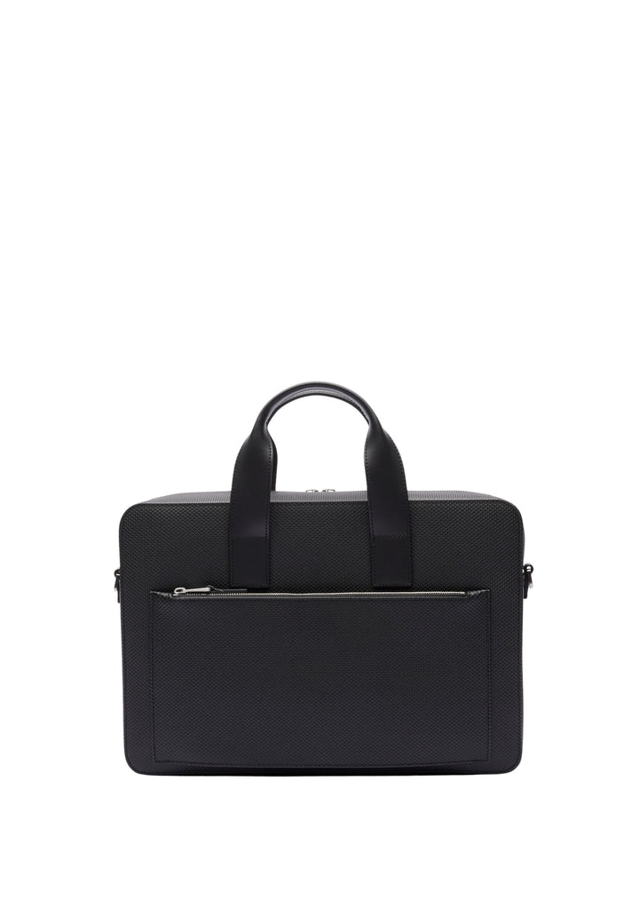 Lacoste Chantaco Leather Laptop Bag NH2921CE Black