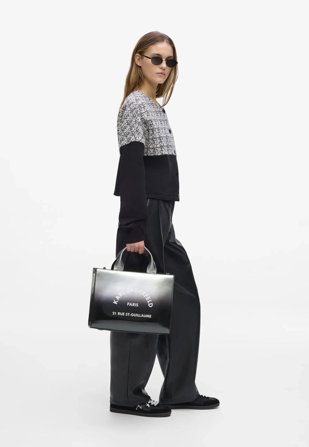 Karl Lagerfeld Cabas Carré Dégradé Noir