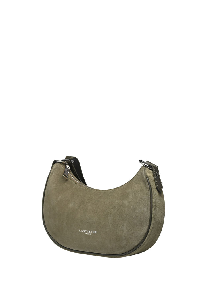 Lancaster Sac besace Zippé S Suède Kaki Foncé