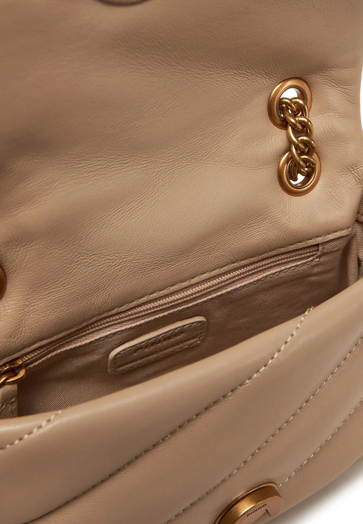 Pinko Love Puff Baby Flap Bag Cl Sheep Nappa Beige A0F2C50Q