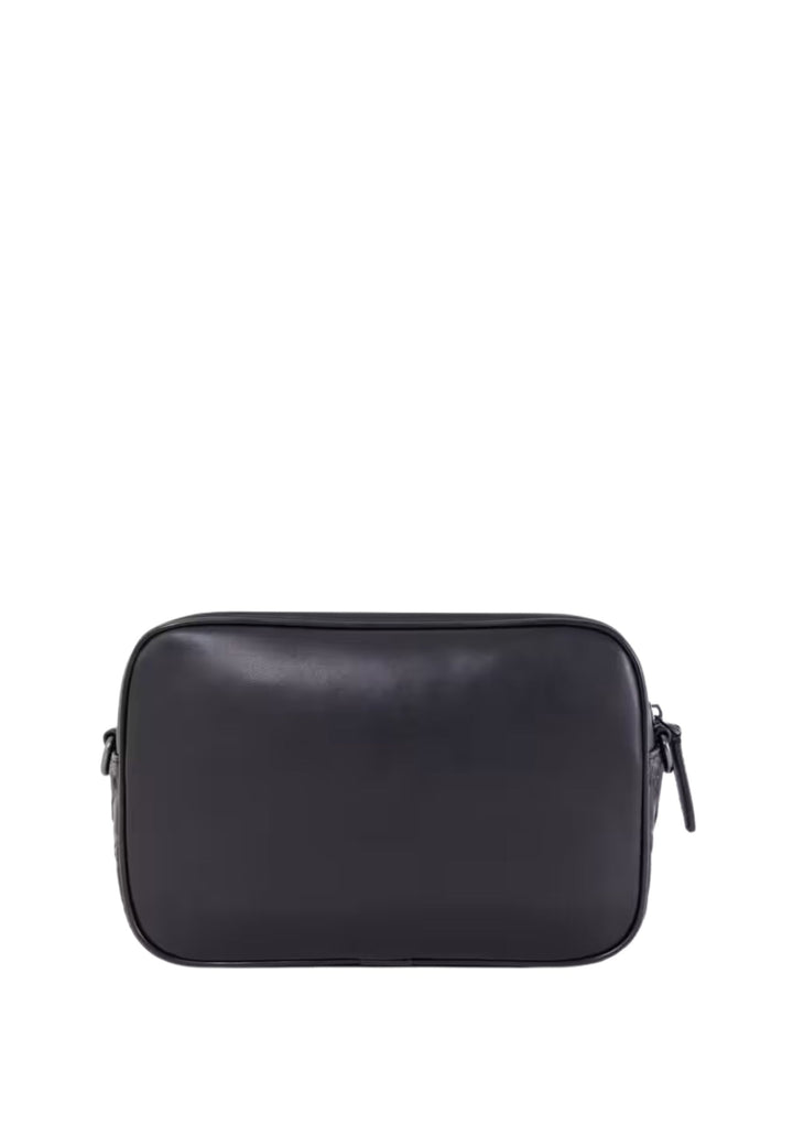 Chabrand mini messenger bag in logo-coated canvas with leather