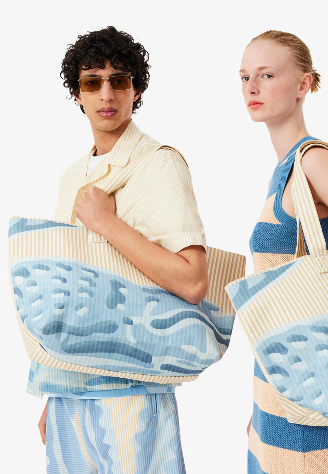 Lacoste Anna XL Tote Bag Natural White
