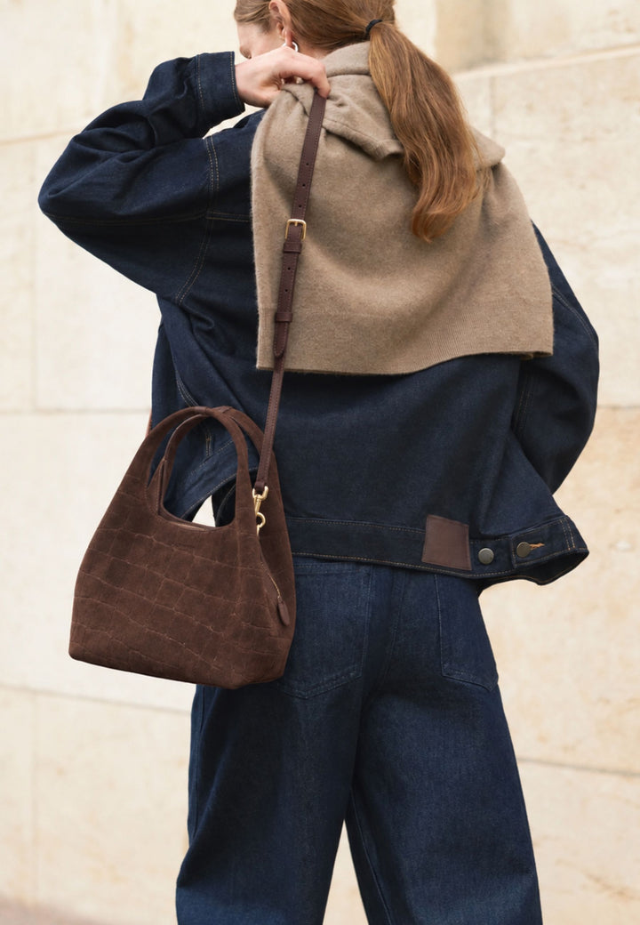 Le Tanneur Borsa a mano Juliette Pelle Marrone Arabica