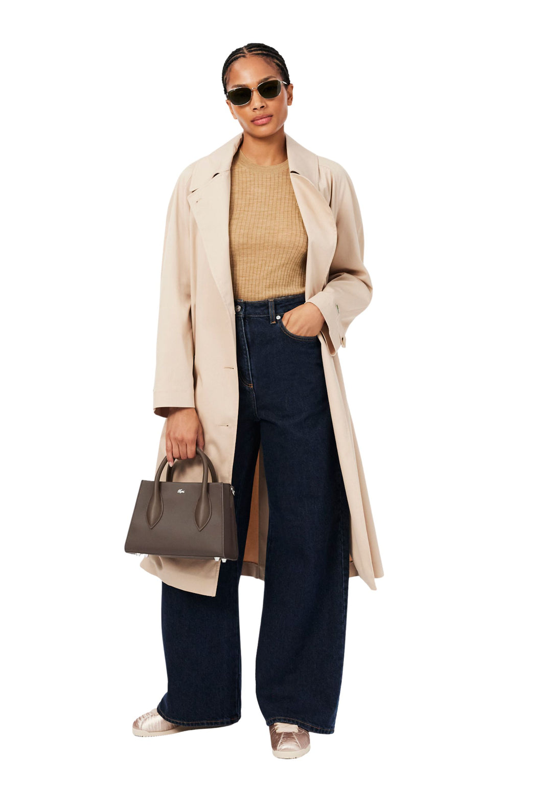 Lacoste Sac à main Daily City Marron Foncé