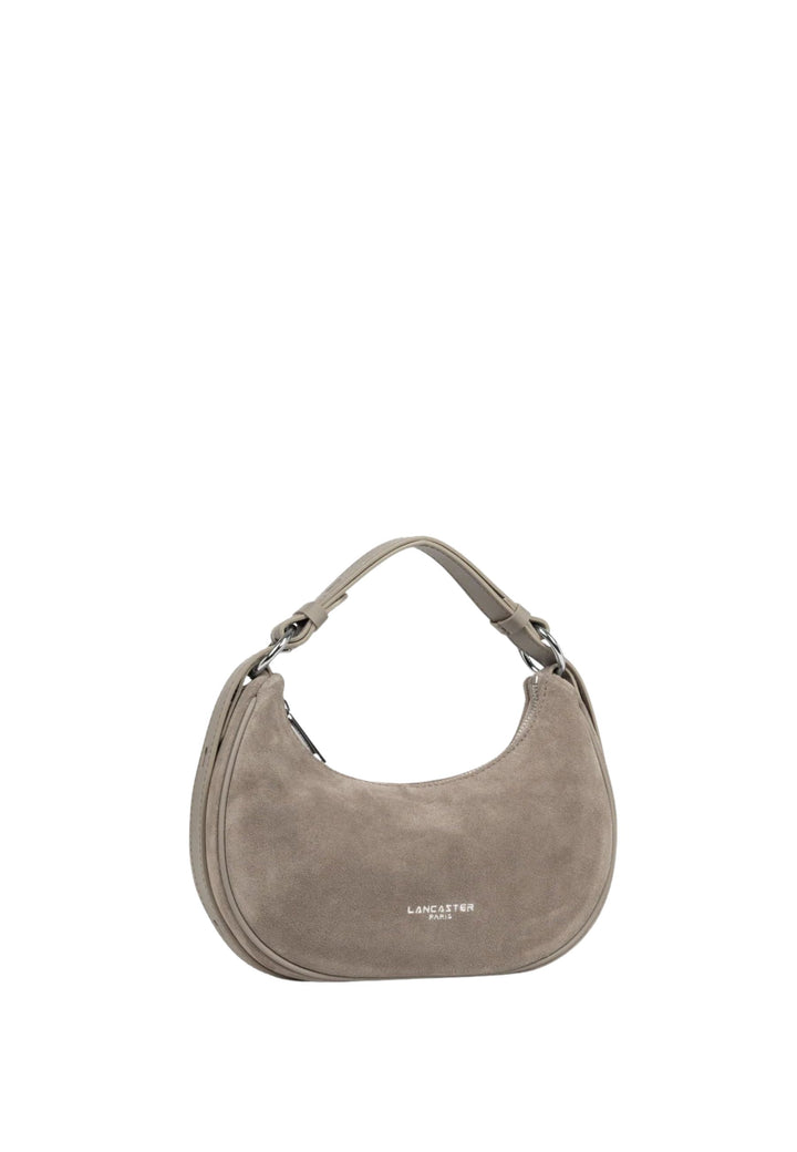 Lancaster Sac besace Zippé S Suède 480-081 Galet Fonce