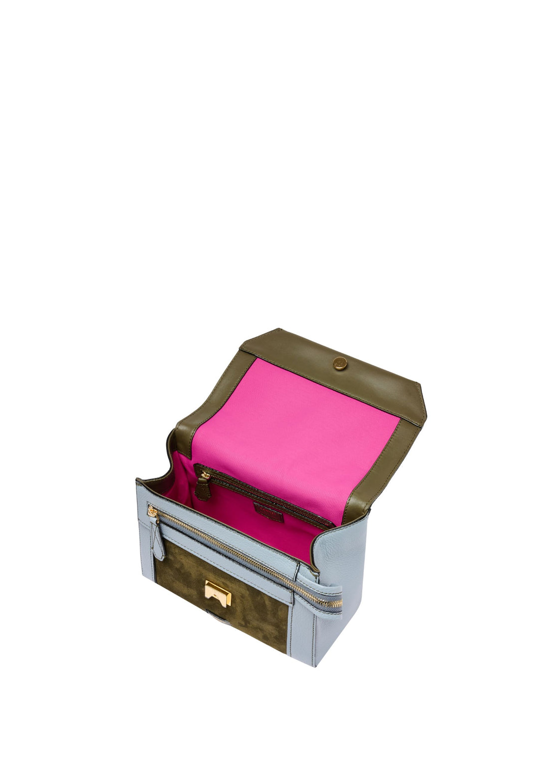 Lancel Bolso Rabat M Ninon Color Block Mco Kaki Fonce Mujer A13370AHTU