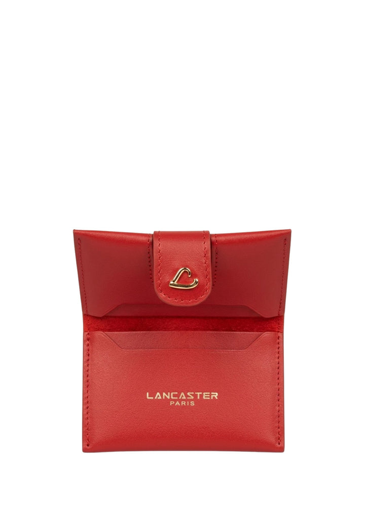 Lancaster Porte-cartes Avec Pression Paris Philos 131-070 Rouge