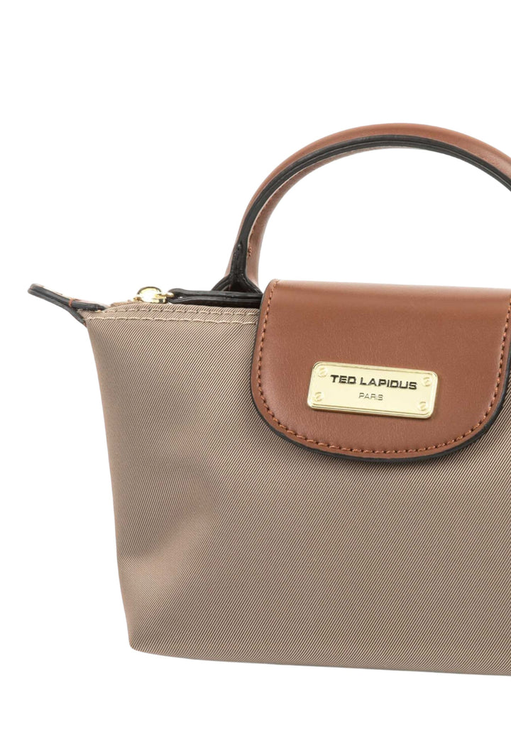 Ted Lapidus Petit Sac à main Jaimie DU43506 Naturel/Cognac