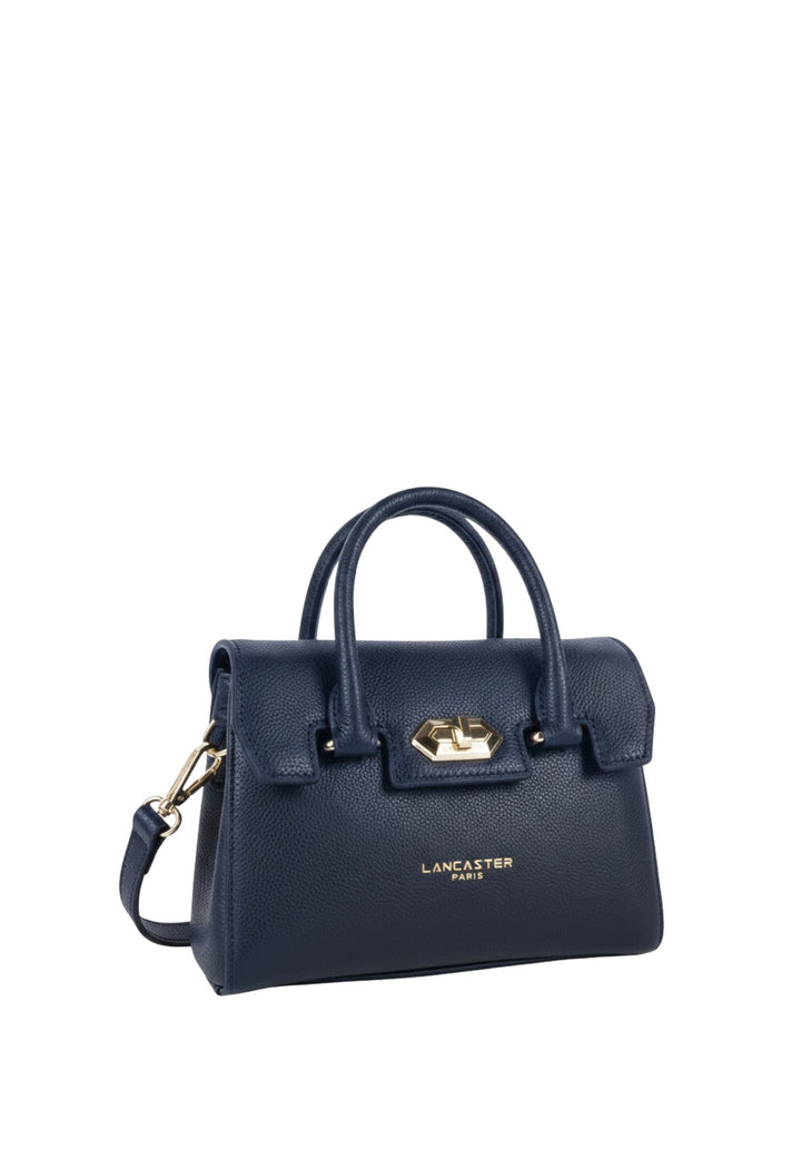 Lancaster Sac à main A rabat avec fermoir Mini Milano Cosmos 547-79 Bleu Foncé