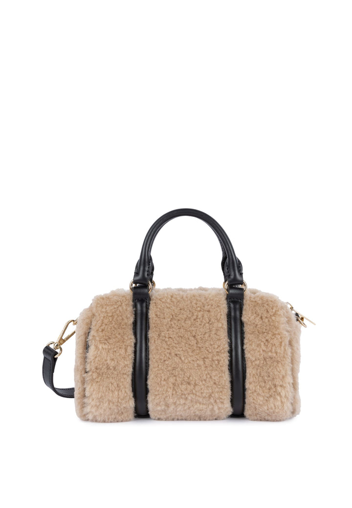 Lancaster Zylindertasche mit Reißverschluss Moumoute 518-053 Beige - Schwarz