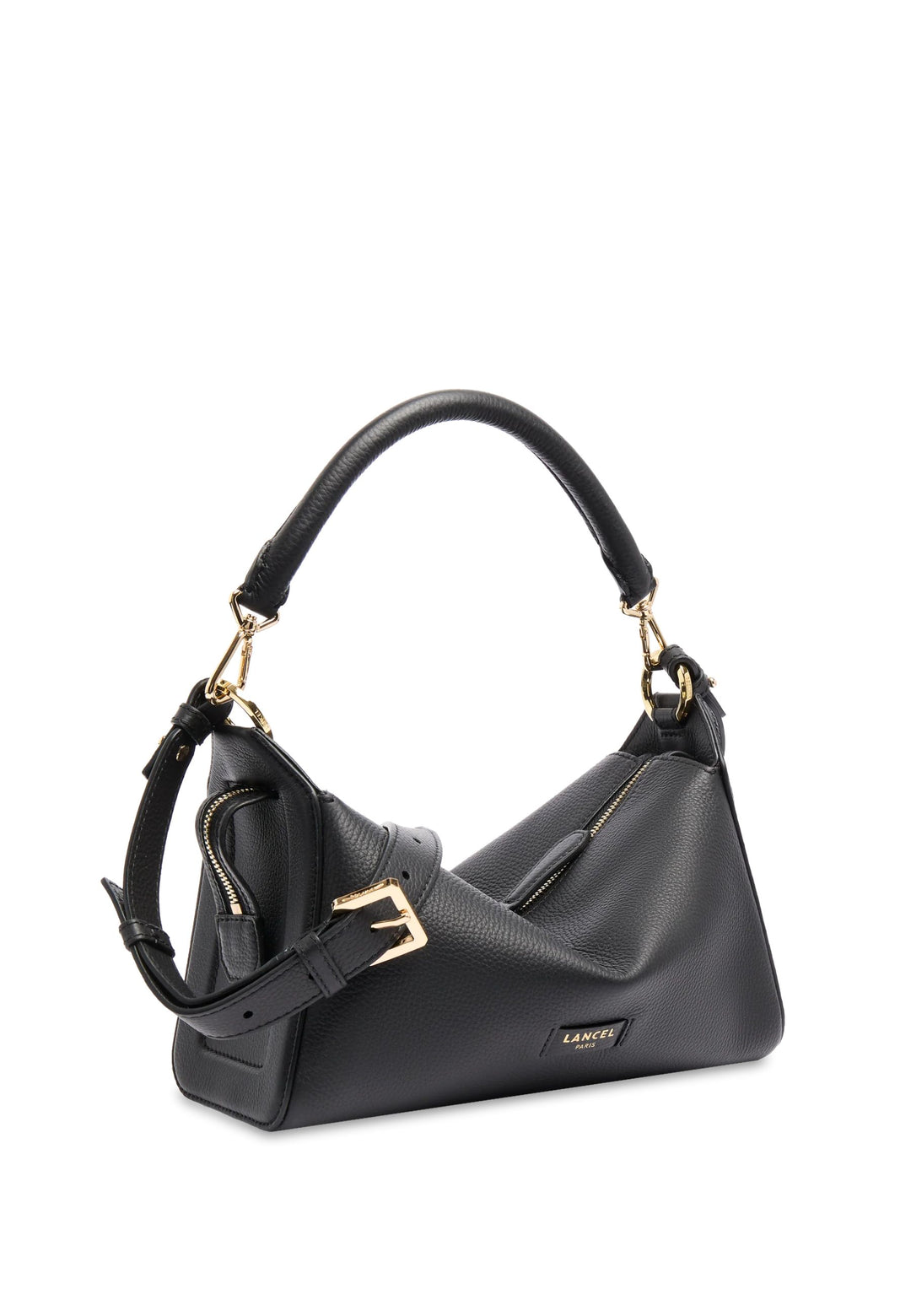 Lancel Louison Sac Hobo Zippé M Cuir Noir