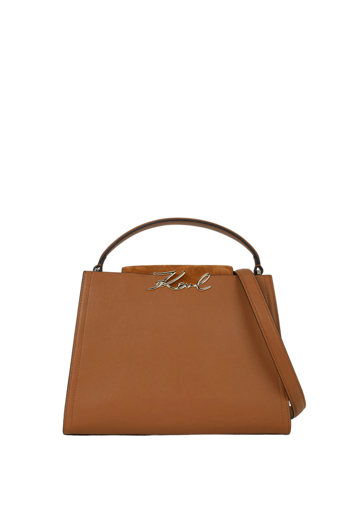 Sac à poignée supérieure Karl Lagerfeld B1W30061 K/Signature Tan Foncé