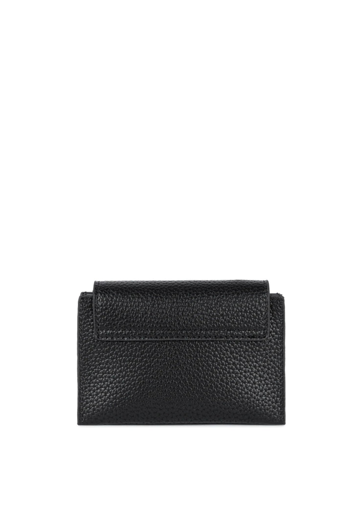 Lancaster Porta carte con patta e bottone a pressione Maya Double KBA 117-010 Nero