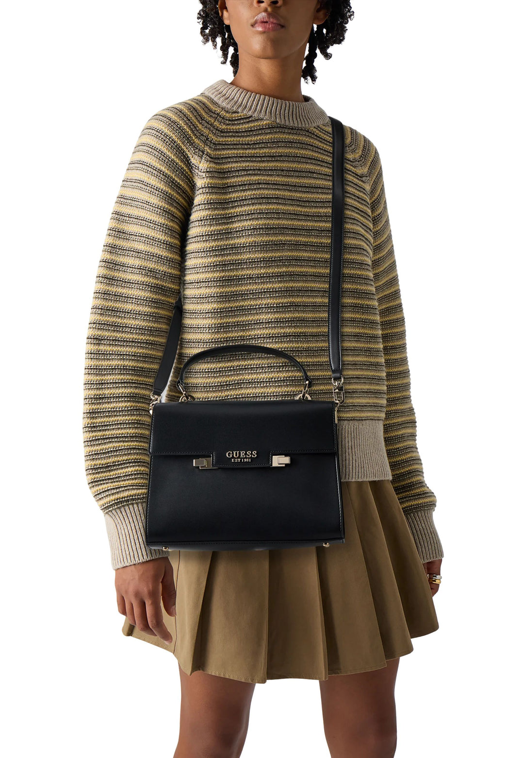 Guess Eco Mietta Sml Socie Black Shoulder Bag EVG964120