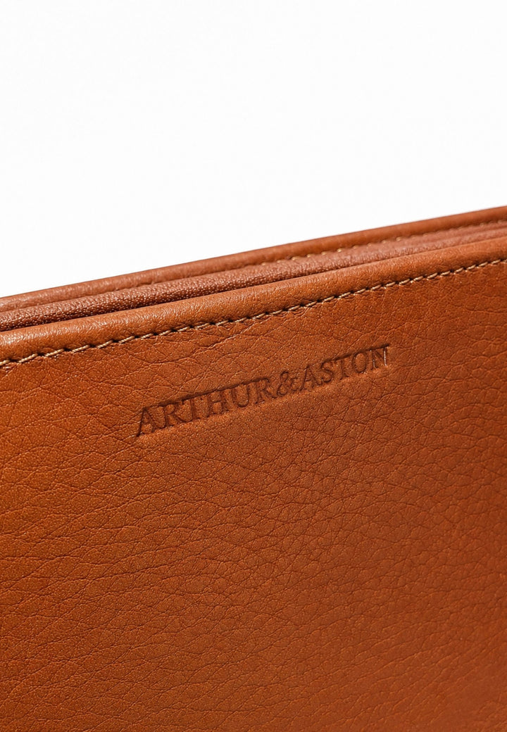 Arthur & Aston Porte Cartes Mixte, Homme, Femme Cognac